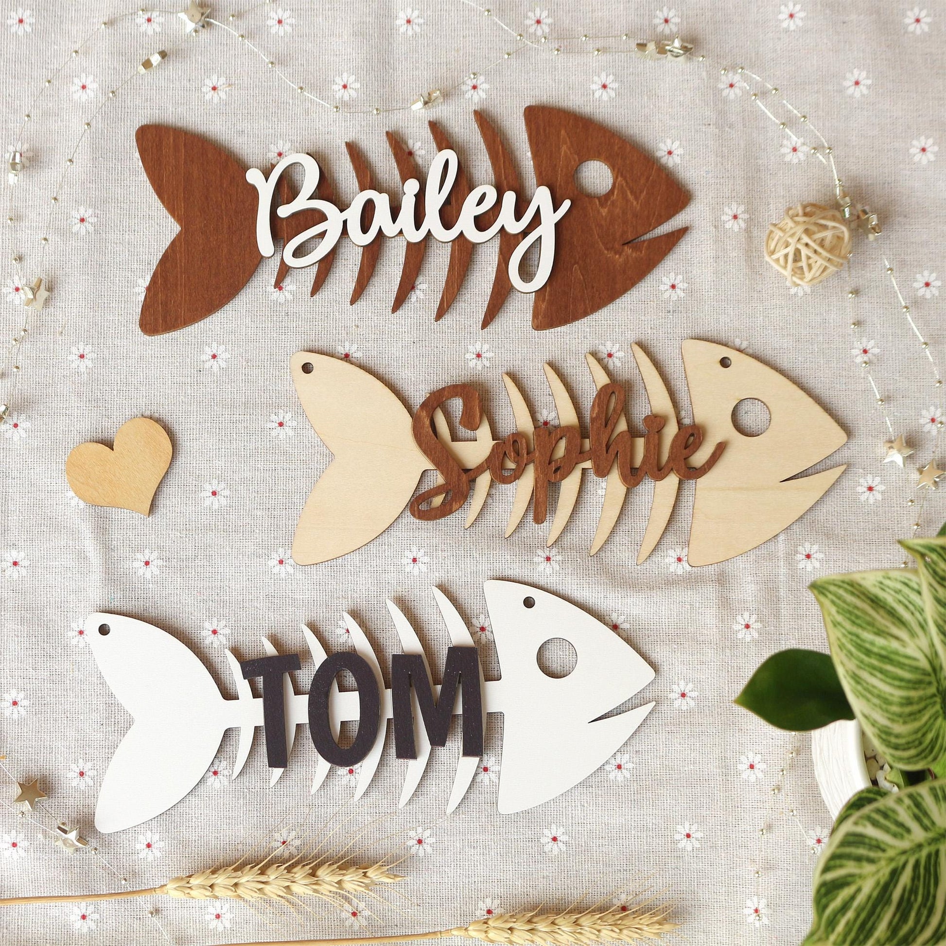 Wooden Cat Name Tag – Personalized Pet Name Sign for Pet House, Room, Crate, Kennel, or Feeding Area – Dog Plaque – Cat House Sign